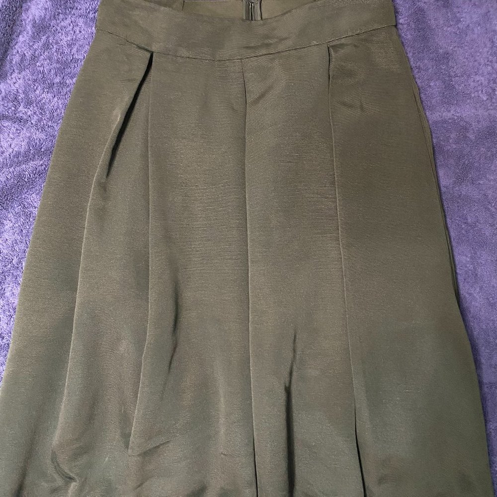 Silk Faile Ball Skirt box pleats, 27” length; waist band is elastic-2” wide